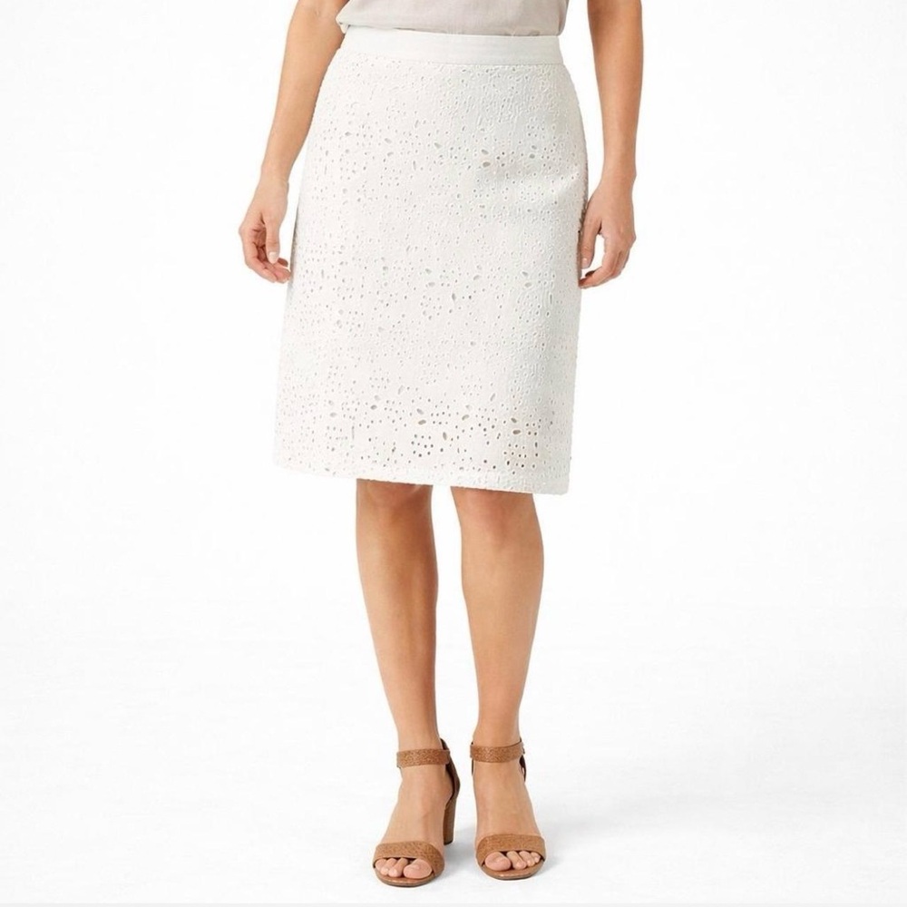 Boden White Eyelet Skirt